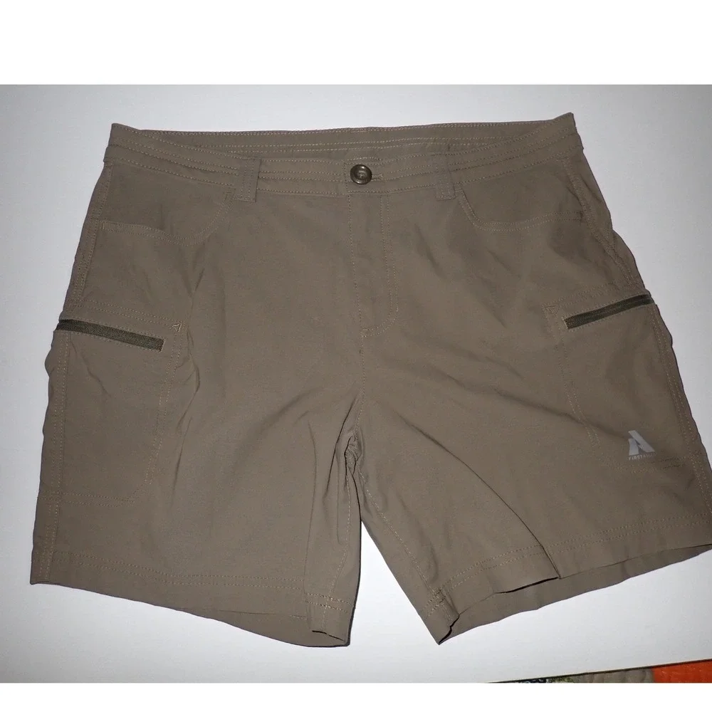 Eddie Bauer Womens First Ascent Guide Hiking Cargo Shorts Brown Size 14